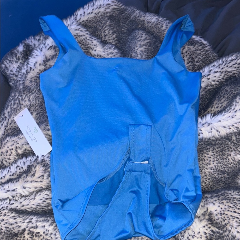 Blue Sleeveless Bodysuit